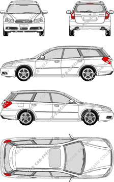 Subaru Legacy break, 2003–2009 (Suba_028)