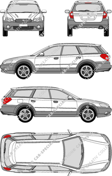 Subaru Legacy break, 2003–2007 (Suba_029)