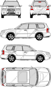 Subaru Forester Station wagon, 2005–2008 (Suba_035)