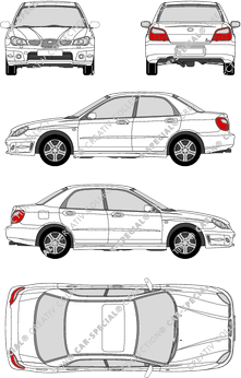 Subaru Impreza AWD 2.0R, AWD 2.0R, berlina, 4 Doors (2006)