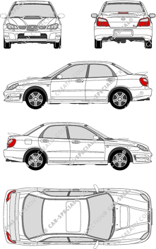 Subaru Impreza AWD, 2.5 WRX STi Prodrive, AWD, 2.5 WRX STi Prodrive, limusina, 4 Doors (2006)
