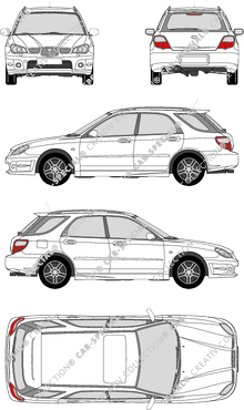 Subaru Impreza AWD 2.0R, AWD 2.0R, Station wagon, 5 Doors (2006)
