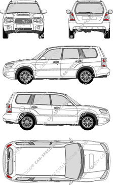 Subaru Forester 2.5 XT, 2.5 XT, break, 5 Doors (2006)