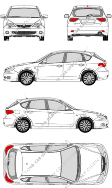 Subaru Impreza Hatchback, 2007–2011 (Suba_043)