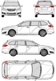 Subaru Legacy, combi, 5 Doors (2009)