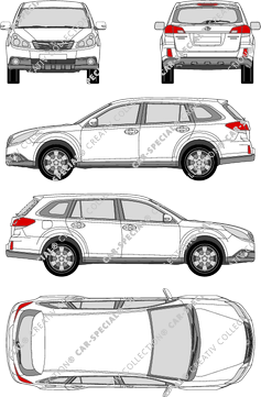 Subaru Outback combi, 2009–2014 (Suba_049)