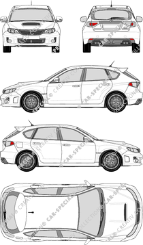 Subaru Impreza Hayon, 2011–2018 (Suba_050)
