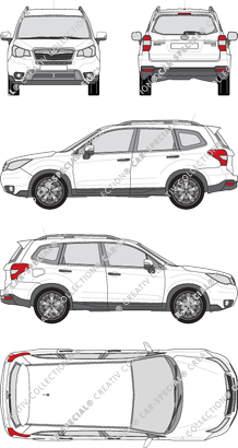 Subaru Forester 2.0 X, 2.0X, Station wagon, 5 Doors (2013)