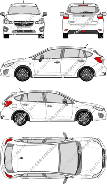Subaru Impreza Hayon, 2014–2018 (Suba_057)