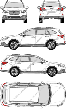 Subaru Outback Station wagon, 2015–2021 (Suba_060)