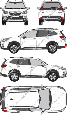 Subaru Forester station wagon, 2018–2021 (Suba_064)