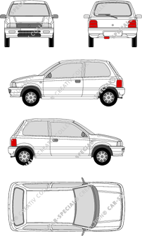 Suzuki Alto, Hatchback, 3 Doors (1994)