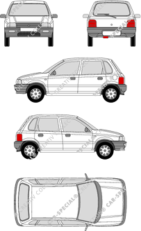 Suzuki Alto, Hatchback, 5 Doors (1994)