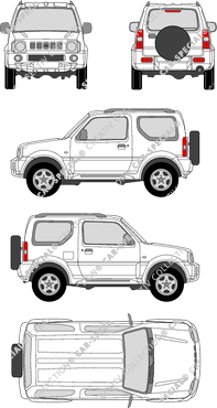 Suzuki Jimny station wagon, 1998–2018 (Suzu_012)