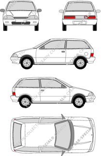 Suzuki Swift, Hayon, 3 Doors (2000)