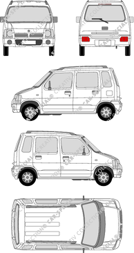 Suzuki Wagon Station wagon, 1997–2000 (Suzu_020)