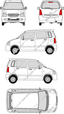 Suzuki Wagon, Kombi, 5 Doors (2000)