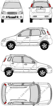 Suzuki Ignis Station wagon, 2000–2003 (Suzu_026)