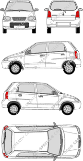 Suzuki Alto, Hatchback, 5 Doors (2002)