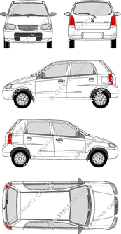 Suzuki Alto Kombilimousine, 2002–2006 (Suzu_030)