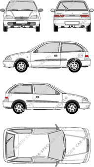 Suzuki Swift, Kombilimousine, 3 Doors (2002)