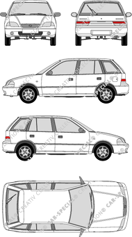 Suzuki Swift Hatchback, 2002–2005 (Suzu_032)