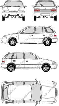 Suzuki Swift, Kombilimousine, 5 Doors (2002)