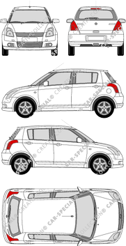 Suzuki Swift, 2005–2010 (Suzu_037)