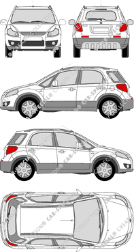 Suzuki SX4 Comfort I-AWD, Comfort, I-AWD, Kombilimousine, 5 Doors (2006)