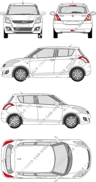 Suzuki Swift, Hatchback, 5 Doors (2010)