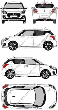 Suzuki Swift RST, Hatchback, 5 Doors (2017)