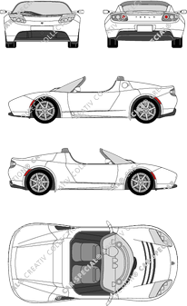 Tesla Roadster Convertible, 2008–2012 (Tesl_001)