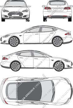 Tesla Model S, 2013–2016 (Tesl_002)