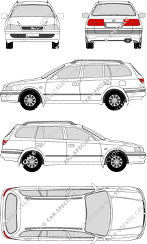 Toyota Carina Combi station wagon, 1992–1997 (Toyo_008)