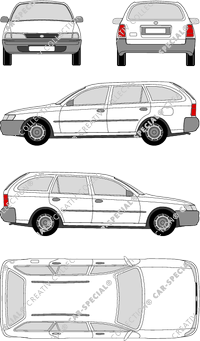 Toyota Corolla Combi Station wagon, 1991–1995 (Toyo_012)