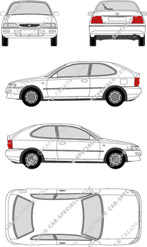Toyota Corolla Compact, Compact, Hatchback, 3 Doors (1995)