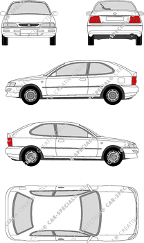 Toyota Corolla Compact, Compact, Kombilimousine, 3 Doors (1995)