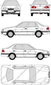 Toyota Corolla limusina, 1997–2000 (Toyo_018)