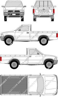 Toyota Hilux, Pick-up, cabina individual (1997)