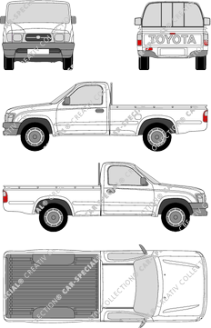 Toyota Hilux, 4x2, Pick-up, cabina individual (2002)