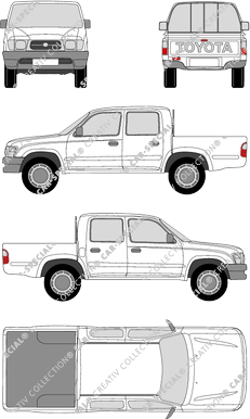 Toyota Hilux, Double Cab, 4x4, Pick-up, cabina doble (2002)