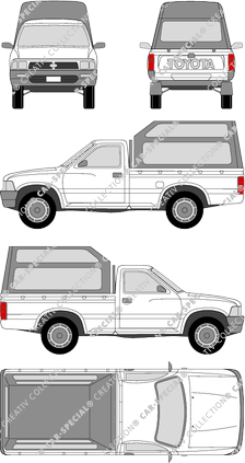 Toyota Hilux GFK-Hardtop, GFK, Pick-up, Einzelkabine (1997)