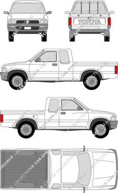 Toyota Hilux, Pick-up, cabina individual, ampliada (1997)