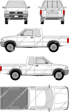 Toyota Hilux, Pick-up, cabine Solo, allongée (1997)