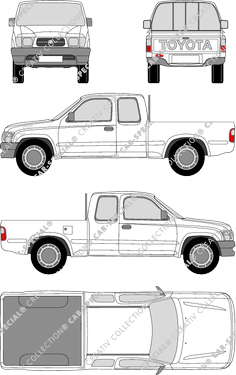 Toyota Hilux, 4x4, Pick-up, cabine Solo, allongée (2002)