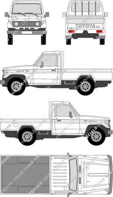 Toyota Land Cruiser 400, 400, Pick-up, 2 Doors (1984)