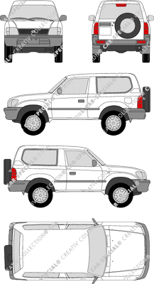 Toyota Land Cruiser KJ/VJ 90, KJ/VJ 90, combi, 3 Doors (1996)