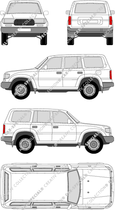 Toyota Land Cruiser Station, Station, Station wagon, 5 Doors (1990)