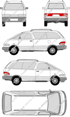 Toyota Previa, combi, 5 Doors (1999)