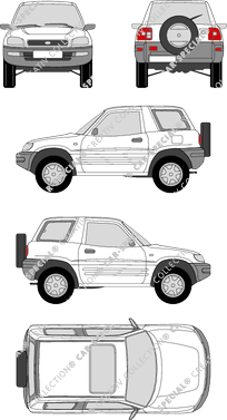 Toyota RAV 4, FunCruiser, station wagon, 3 Doors (1994)
